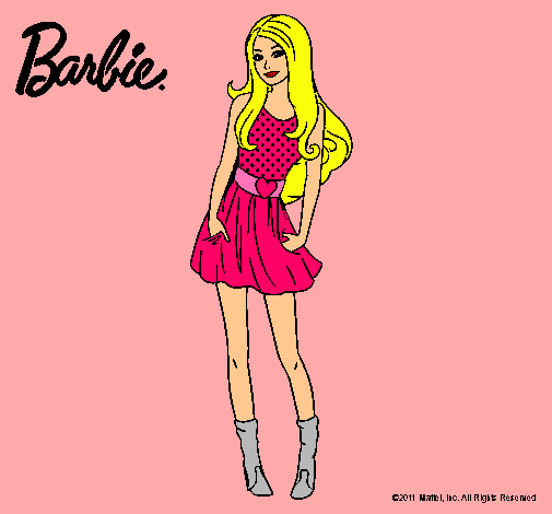 Dibujo Barbie veraniega pintado por trinita