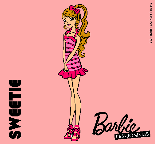 Dibujo Barbie Fashionista 6 pintado por javitayons