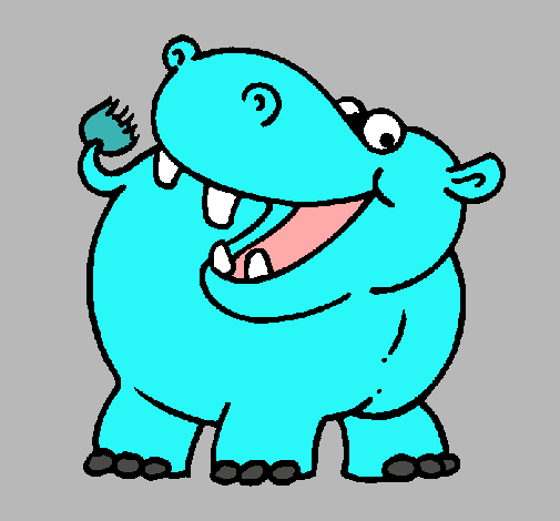 Dibujo Hipopótamo pintado por Nayi