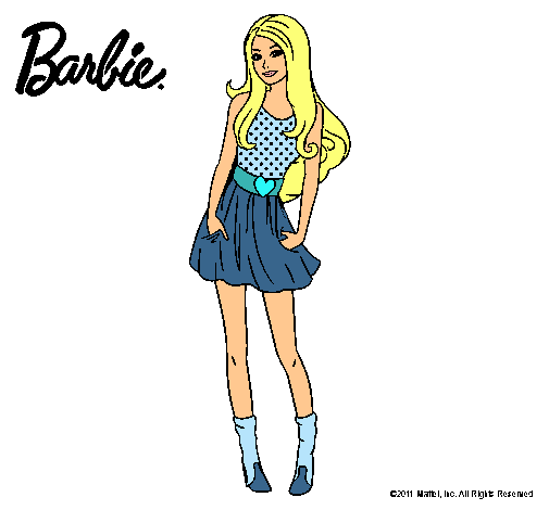 Dibujo Barbie veraniega pintado por sara14009