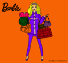 Dibujo Barbie de compras pintado por bolsos