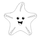 Dibujo Estrella de mar pintado por lupita
