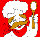 Dibujo Chef con bigote pintado por noeliadddddd