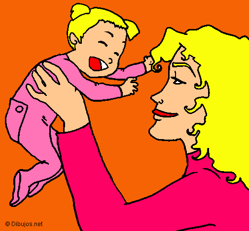 Dibujo Madre con su bebe pintado por Negogar