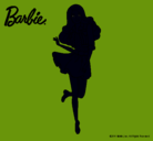 Dibujo Barbie informal pintado por sombra