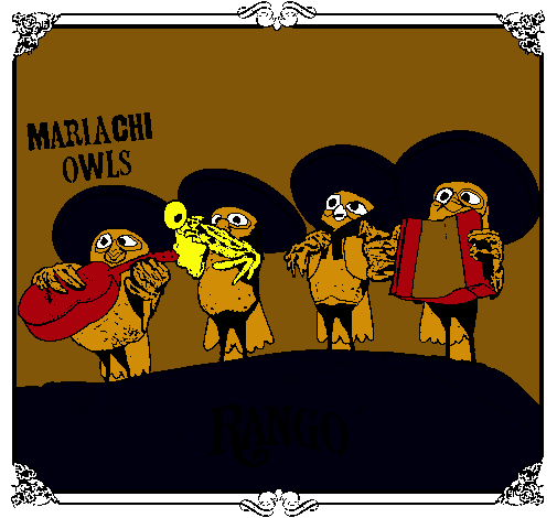 Dibujo Mariachi Owls pintado por santio