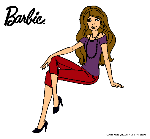 Dibujo Barbie moderna pintado por Laida