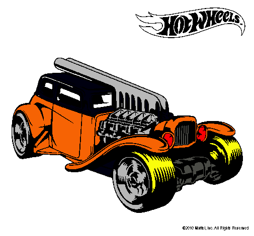 Dibujo Hot Wheels 6 pintado por danielit