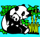 Dibujo Mama panda pintado por melaniemilen