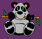 Dibujo Oso panda pintado por nena43