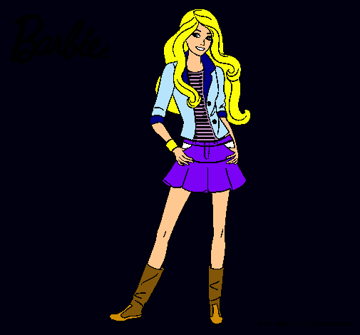 Dibujo Barbie juvenil pintado por patry1234