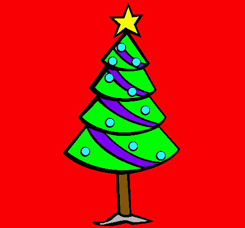 Dibujo Árbol de navidad II pintado por elba