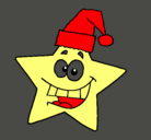 Dibujo estrella de navidad pintado por guillermo1