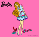 Dibujo Barbie y su colección de zapatos pintado por girlfashion