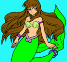 Dibujo Sirena pintado por sofia484
