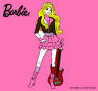 Dibujo Barbie rockera pintado por PatitoFeoPao