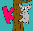 Dibujo Koala pintado por rosadita