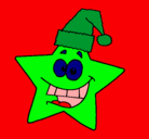 Dibujo estrella de navidad pintado por irialdy