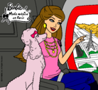 Dibujo Barbie llega a París pintado por valita