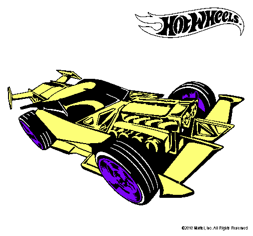 Dibujo Hot Wheels 9 pintado por bona