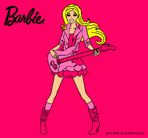 Dibujo Barbie guitarrista pintado por Ultralili2