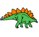 Dibujo Stegosaurus pintado por stegosaurio