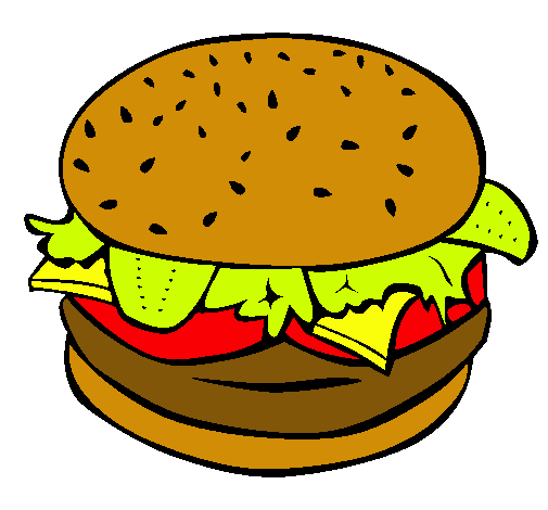 Dibujo Hamburguesa completa pintado por cristhiian