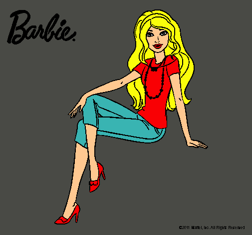 Dibujo Barbie moderna pintado por amalia