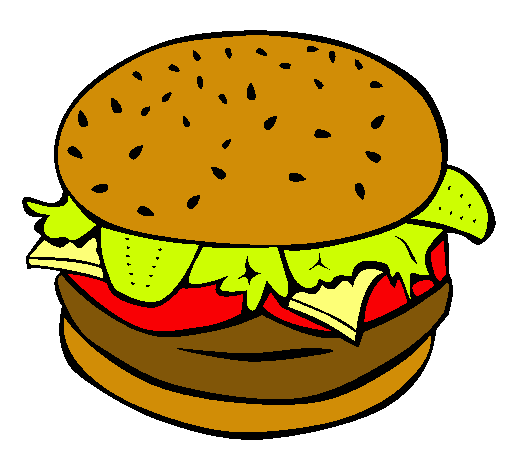 Dibujo Hamburguesa completa pintado por cristhiian