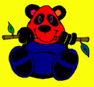 Dibujo Oso panda pintado por osin