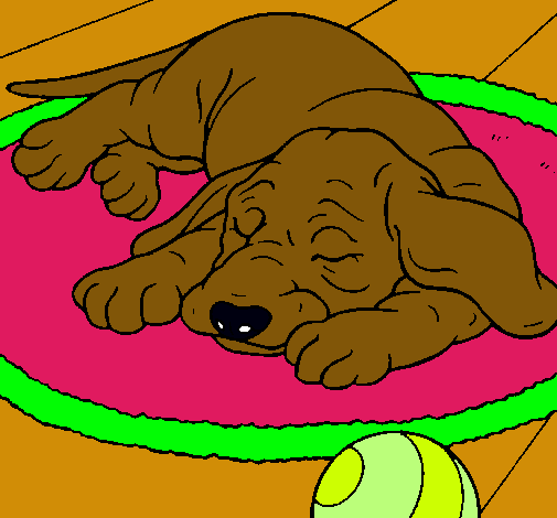 Dibujo Perro durmiendo pintado por tovi