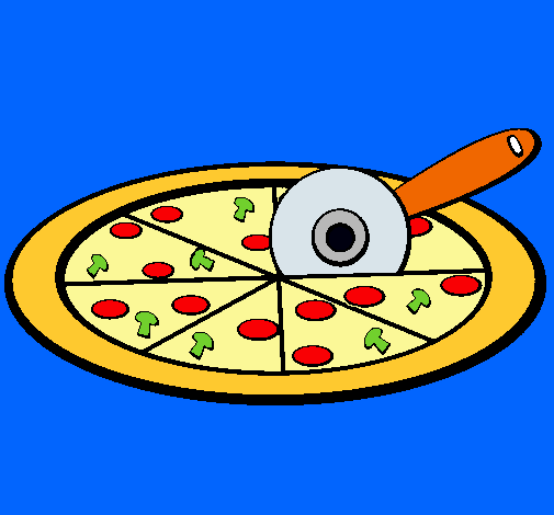 Dibujo Pizza pintado por q-lo