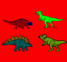 Dibujo Dinosaurios de tierra pintado por aguuuuuuuuuu