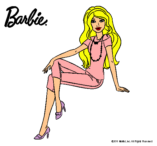 Dibujo Barbie moderna pintado por motita