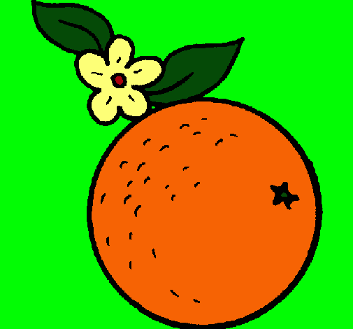 Dibujo naranja pintado por alexpollito