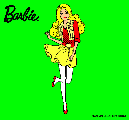 Dibujo Barbie informal pintado por eveling 