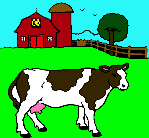 Dibujo Vaca pasturando pintado por ElGabo