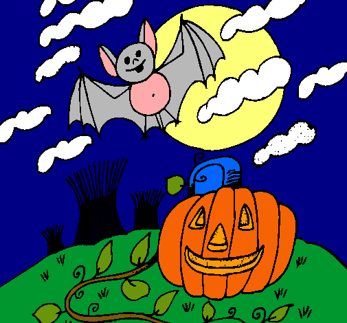 Dibujo Paisaje de Halloween pintado por georpop