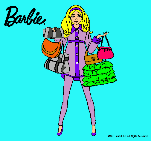 Dibujo Barbie de compras pintado por maite1162