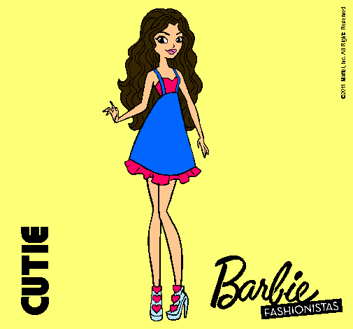 Dibujo Barbie Fashionista 3 pintado por Cacahuete