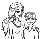Dibujo Madre e hijo  pintado por Irilau123