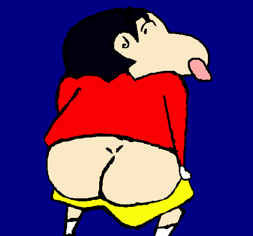 Dibujo Shin Chan pintado por madara