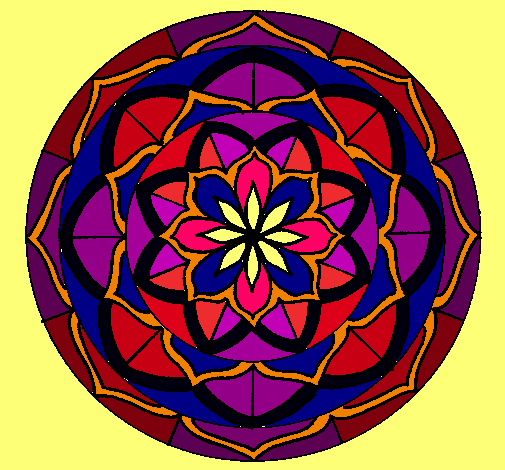 Dibujo Mandala 6 pintado por blanca