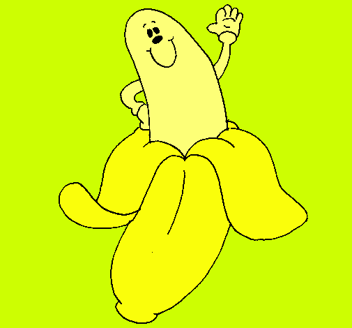 Dibujo Banana pintado por andreahuelva