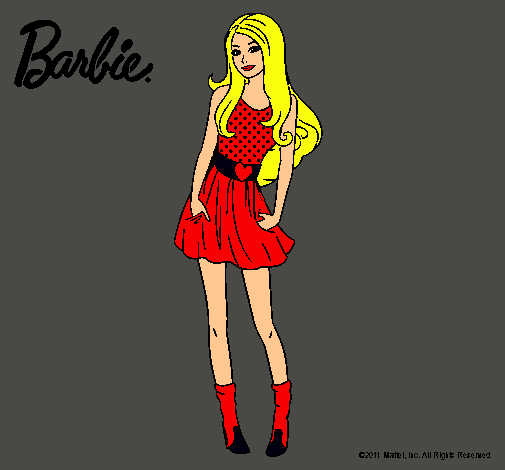 Dibujo Barbie veraniega pintado por amalia