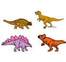 Dibujo Dinosaurios de tierra pintado por merceds