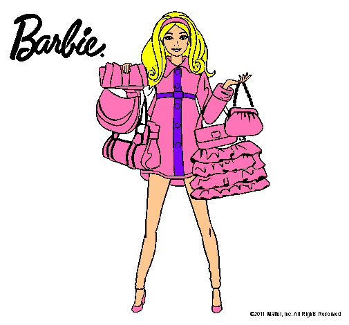 Dibujo Barbie de compras pintado por motita