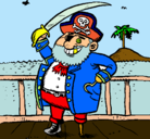 Dibujo Pirata a bordo pintado por q-lo