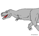 Dibujo Tiranosaurio rex pintado por LUCILA