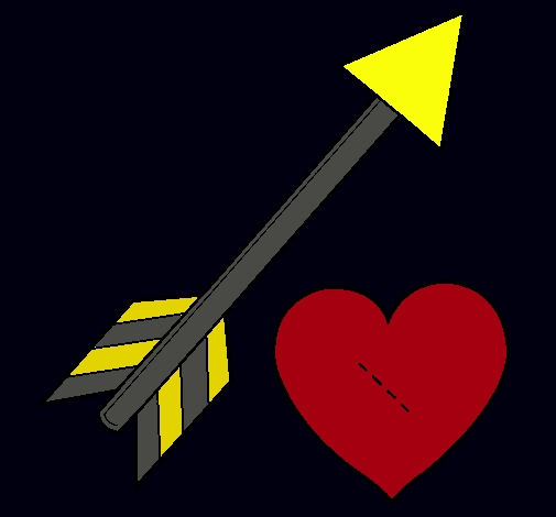 Dibujo Flecha y corazón pintado por patrifeVer